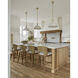 Painted No.1 3 Light 18 inch Aged Brass Pendant Ceiling Light in Aged Brass/Off White